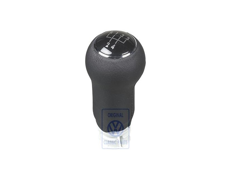 VW Originale Pomello Leva Cambio (Cuoio) Nero - 1J0711141M E74