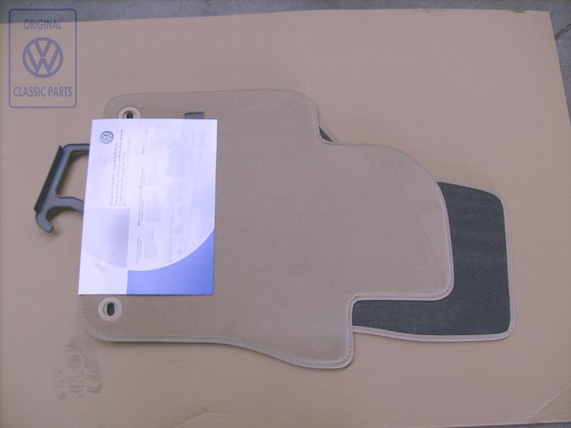 VW Originale 1 Set Tappetini (Tessuto) Pure Beige - 1K1061275P RYL