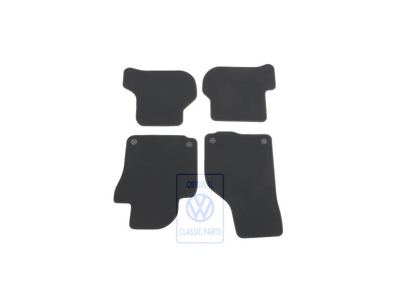 VW Originale 1 Set Di Tappetini Nero/Nero/Arancione - 1K1863011R EUJ