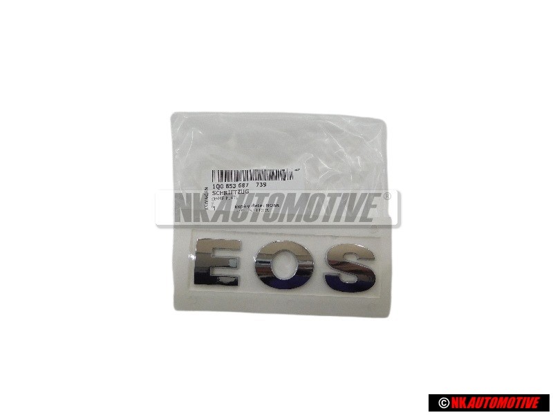 VW Originale EOS Posteriore Logo Emblema Scritta Cromo - 1Q0853687 739
