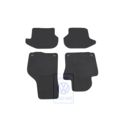 VW Originale 1 Set Di Tappetini Nero/Chocolat - 1Q1863011D OUX