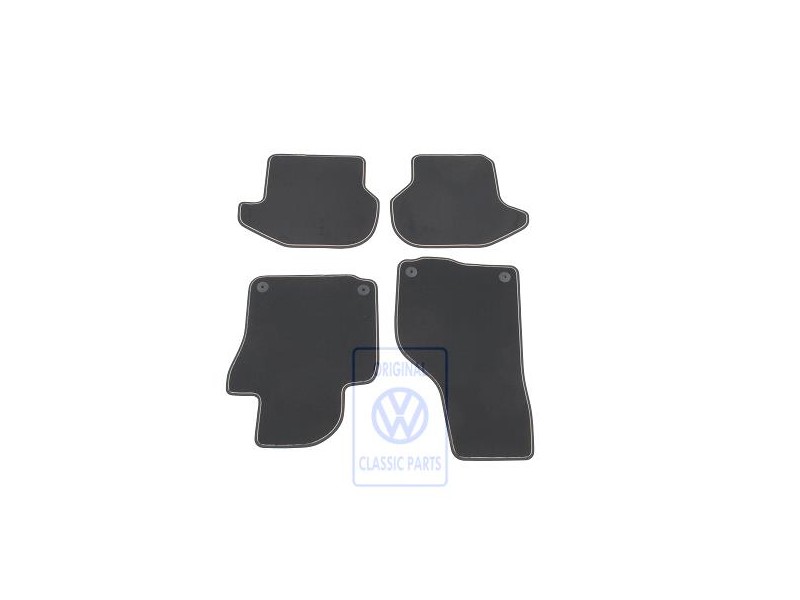 VW Originale 1 Set Di Tappetini Nero Titanio/Pepperbeige - 1Q1863011D OUY