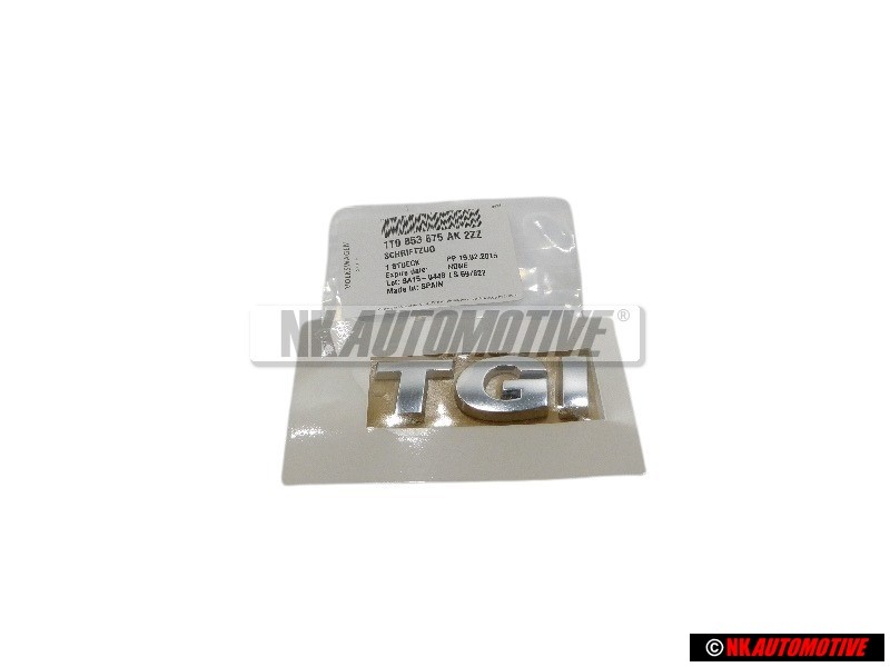VW Originale TGI Posteriore Logo Emblema Scritta Cromo - 1T0853675AK2ZZ