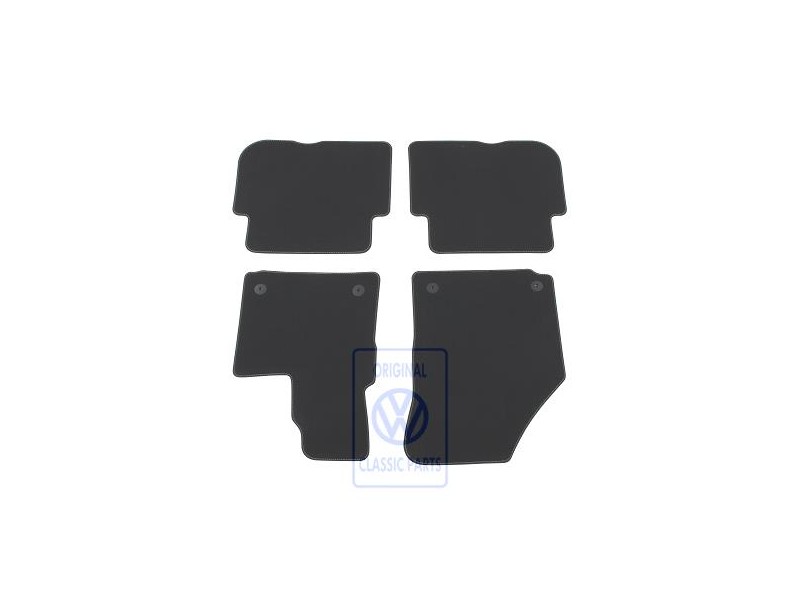 VW Originale 1 Set Di Tappetini Nero/Grigio Argento - 1T2863011E RII