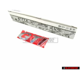 VW Originale GTI Posteriore Logo Emblema Scritta Cromo Rosso - 377853687CK