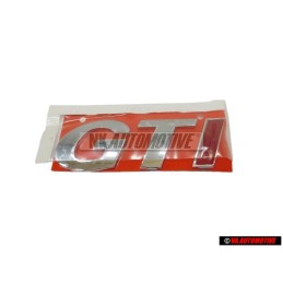 VW Originale GTI Posteriore Logo Emblema Scritta Cromo Rosso - 377853687CK