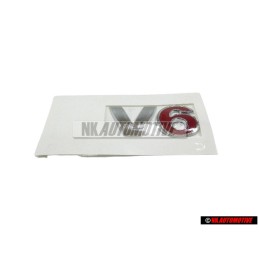 VW Originale V6 Posteriore Logo Emblema Scritta Cromo Rosso - 1J0853675H GQF