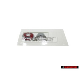 VW Originale V6 Posteriore Logo Emblema Scritta Cromo Rosso - 1J0853675H GQF