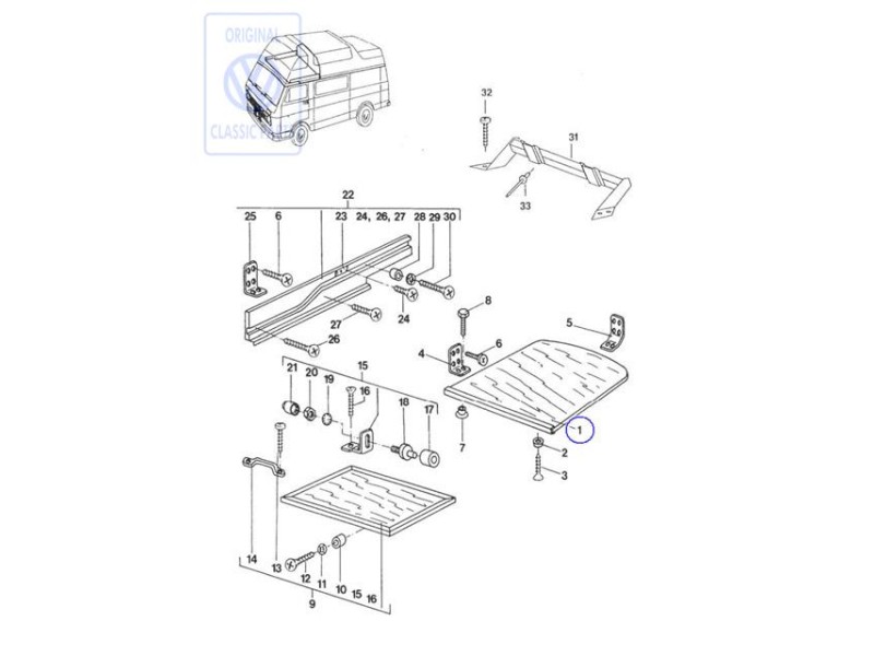 VW Originale Piano Letto - 281070705A