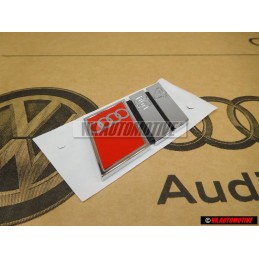 Audi Originale S4 Posteriore Logo Emblema Scritta Cromo Rosso - 8D0853737B 2ZZ