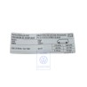 VW Originale Etichetta Per Pressione Pneumatici - 2D0010231J