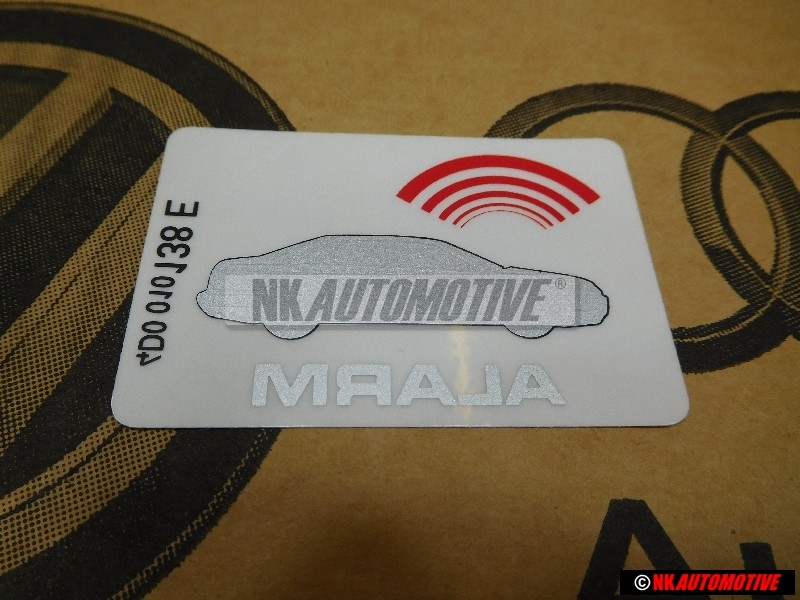 Audi Originale Etichetta 'Alarm' - 443010026J