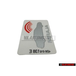 Audi Originale Etichetta 'Alarm' - 443010026J