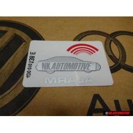 Audi Originale Etichetta 'Alarm' - 443010026G