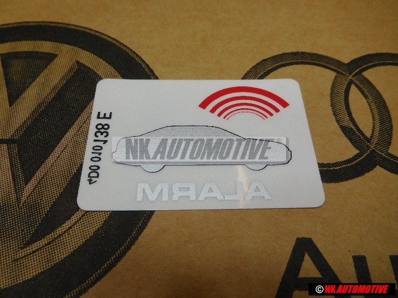 Audi Originale Etichetta 'Anti Theft' - 443010016M