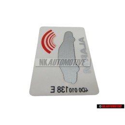 Audi Originale Etichetta 'Anti Theft' - 443010016M