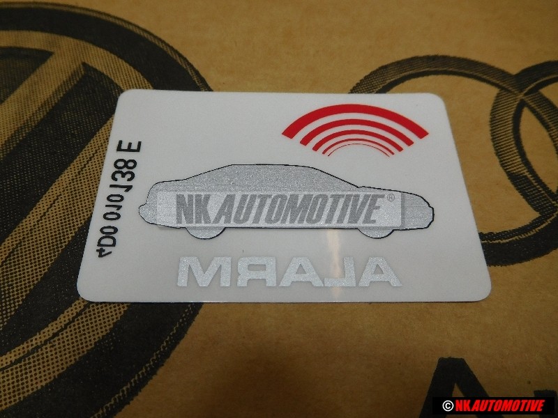 Audi Originale Etichetta 'Anti Theft' - 443010015A