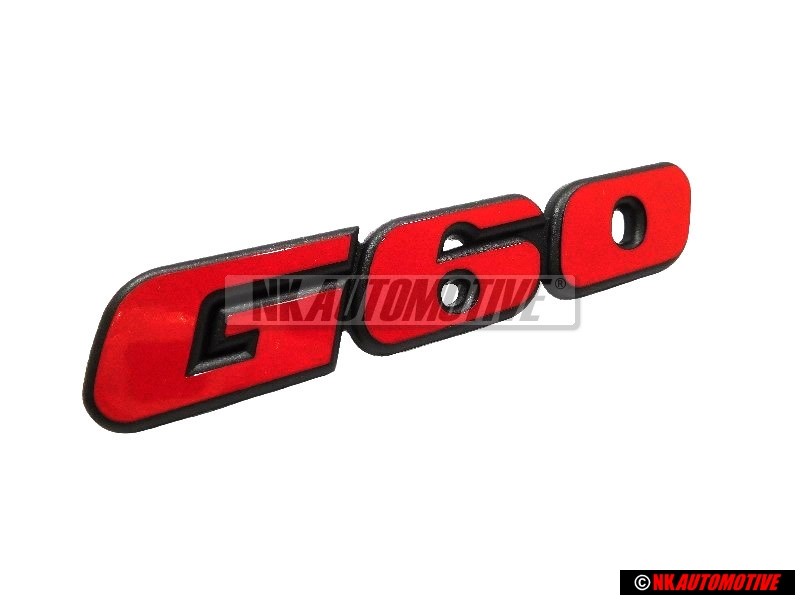 VW Originale G60 Fronte Logo Emblema Scritta Rosso - 535853679 QS2